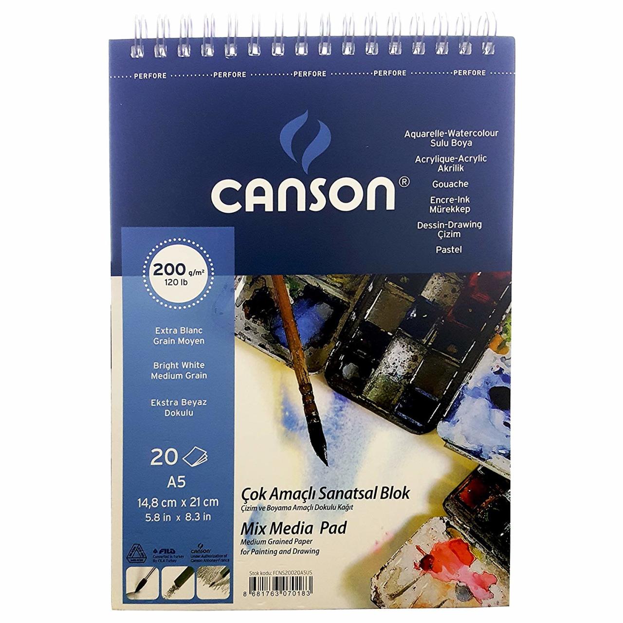 Çok Amaçlı Sanatsal Blok - A5 - 200gr - 20 Yaprak
