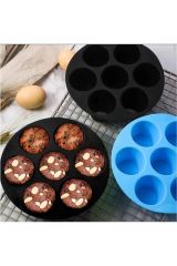 Airfryer Silikon Muffin Kek Kalıbı - 7 Gözlü (Bpa Free)