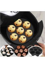 Airfryer Silikon Muffin Kek Kalıbı - 7 Gözlü (Bpa Free)