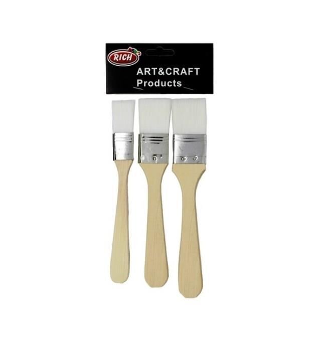 Rich 3'lü Ekonomik Beyaz Uç Zemin Fırça Seti