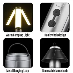Teleskopik Şarj Edilebilir Çadır Kamp Işığı