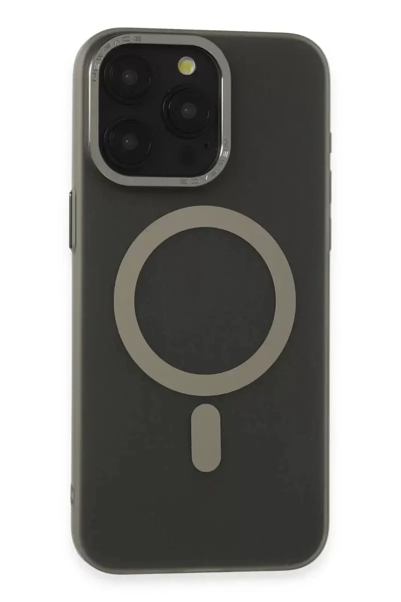 Newface İphone 15 Pro Kılıf Lodos Magneticsafe Mat Kapak - Titan Gri