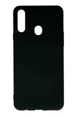 Newface Samsung Galaxy A20s Kılıf Nano İçi Kadife Silikon - Siyah