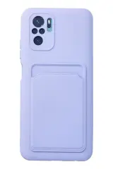 Newface Xiaomi Redmi Note 10s Kılıf Kelvin Kartvizitli Silikon - Lila