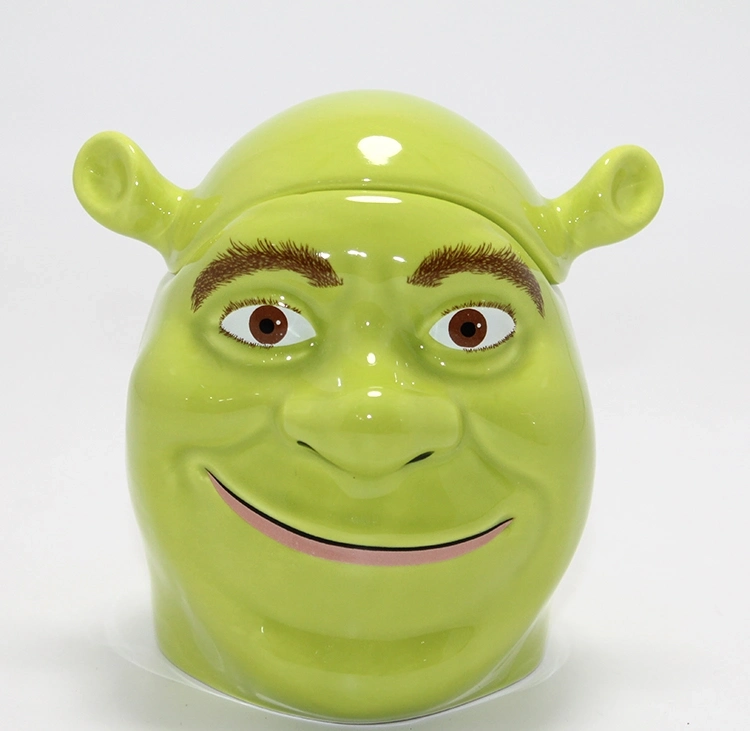 3d Shrek Tasarımı Kapaklı Kupa Bardak Alk4534