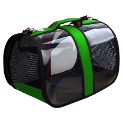 Markapet Kedi Köpek Fileli Şeffaf Taşıma Çantası 25*26*42 cm Yeşil