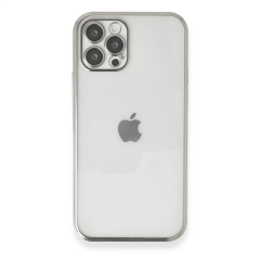 İphone 12 Pro Max Kılıf Razer Lensli Silikon - Gümüş
