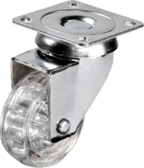 Hts 301 - 50x20 Mm Şeffaf Makaralı Tablalı Teker
