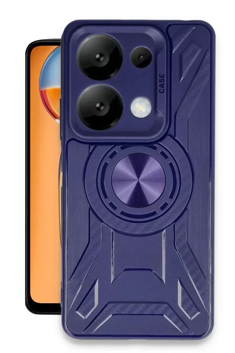 Newface Xiaomi Redmi Note 13 4g Kılıf Lincoln Silikon - Lacivert