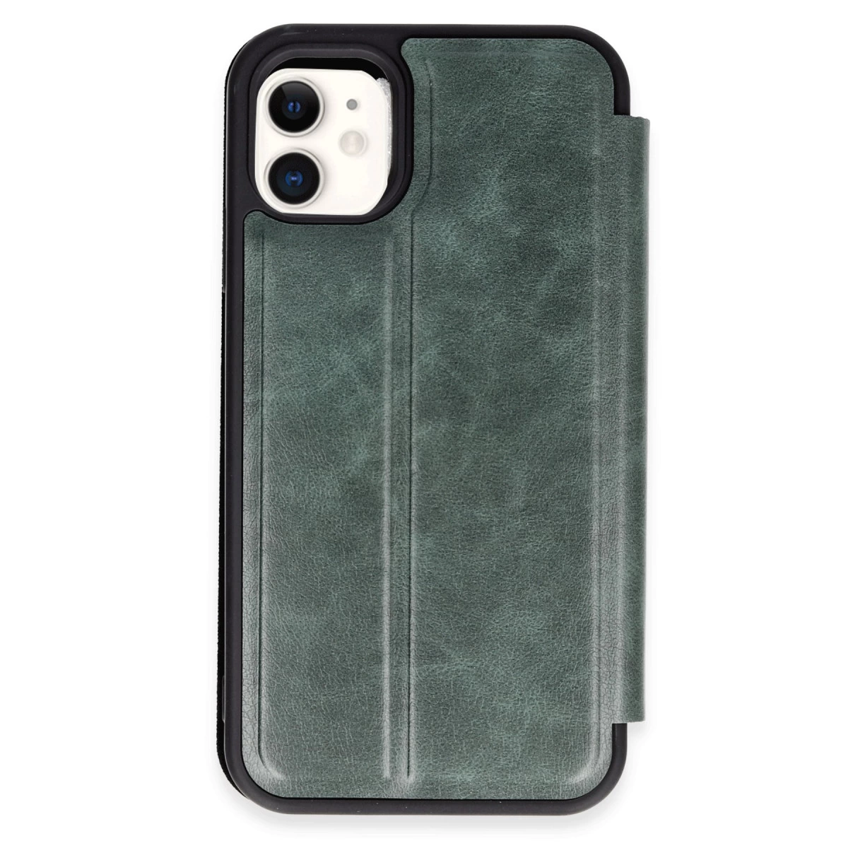 İphone 11 Kılıf Flip Cover - Koyu Yeşil