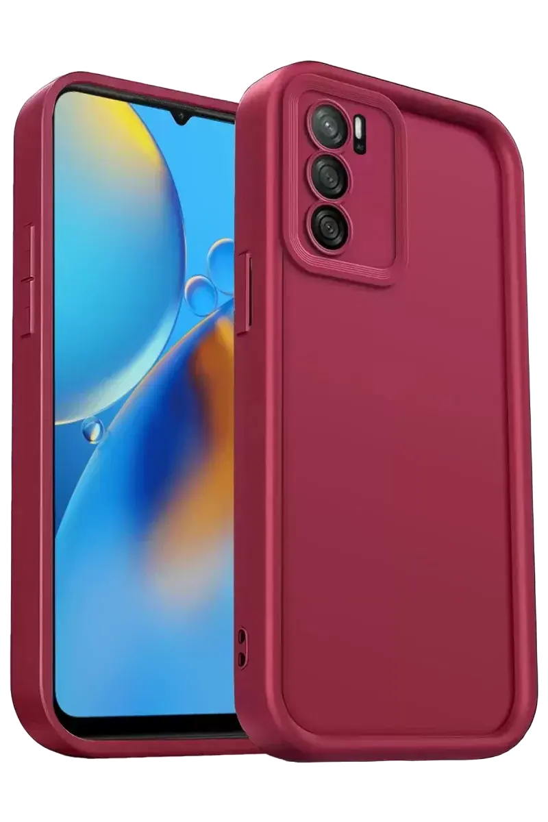Newface Oppo A16 Kılıf Viera Silikon - Bordo