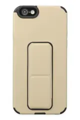Newface Apple İphone 6 Kılıf Mega Standlı Silikon - Gold