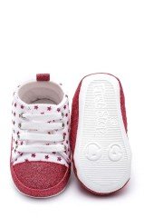 First Step Simli Yıldızlı Patik - Pembe 3-7 Ay / No.17