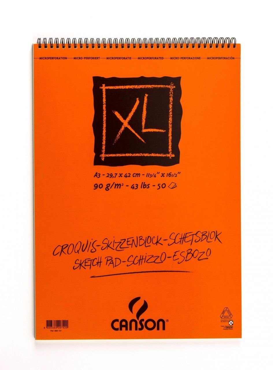 XL Croquis Spiralli Eskiz Defteri A3 90gr 50 Yaprak