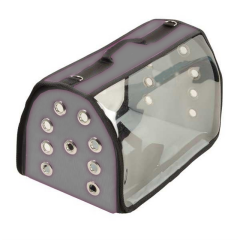 Markapet  Şeffaf Flybag Kedi Köpek Taşıma Çantası 25*25*40 cm Gri