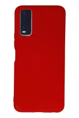 Newface Vivo Y11s Kılıf Nano İçi Kadife Silikon - Kırmızı