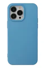 Newface İphone 14 Pro Kılıf Nano İçi Kadife Silikon - Mavi