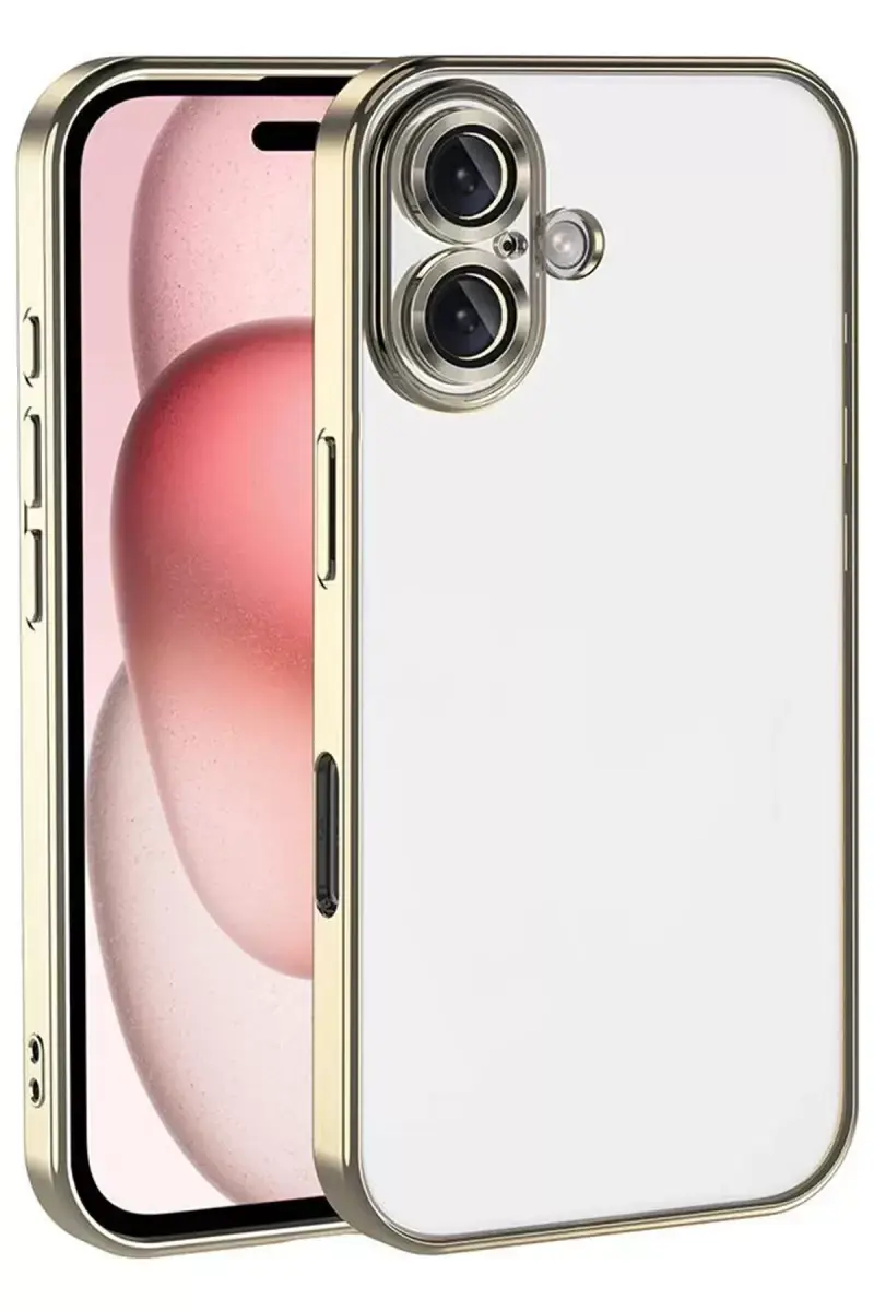 Newface Apple İphone 17 Razer Lensli Silikon - Gold