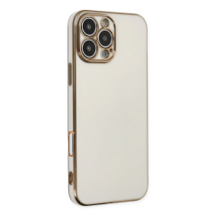 İphone 16 Pro Kılıf Volet Silikon - Beyaz