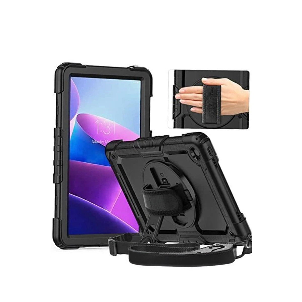 Samsung Galaxy X910 Tab S9 Ultra 14.6 Kılıf Amazing Tablet Kapak - Siyah