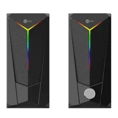 Lenovo Lecoo Ds104 Kablolu Usb + 3.5mm Jack 6w 80db Rgb Işıklı 1+1 Gaming Speaker - Hoparlör