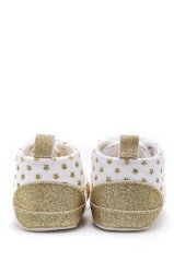 First Step Simli Yıldızlı Patik - Altın 3-7 Ay / No.17