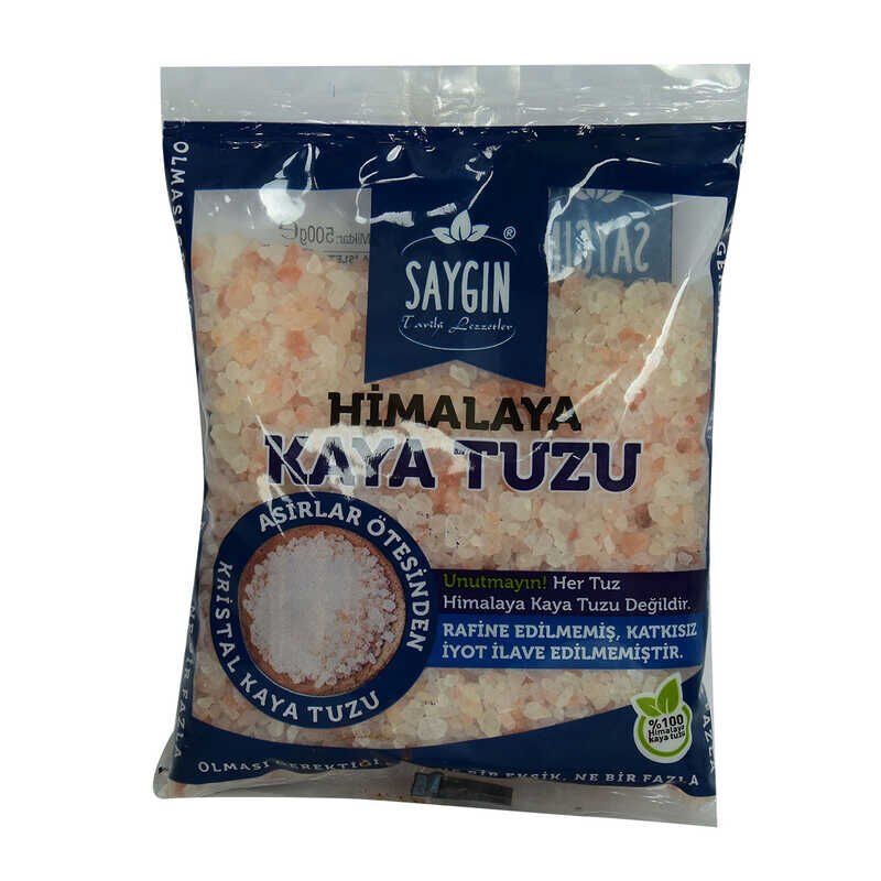 Yemeklik Himalaya Kristal Çakıl Kaya Tuzu Pembe 500 Gr Paket