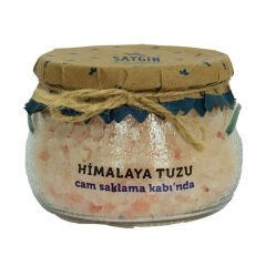 Yemeklik Himalaya Kristal Çakıl Kaya Tuzu Pembe Cam Kavanoz 500 Gr
