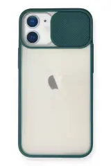 Newface İphone 11 Kılıf Palm Buzlu Kamera Sürgülü Silikon - Yeşil