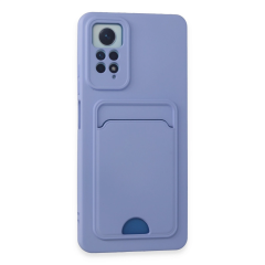 Xiaomi Redmi Note 12 Pro 4g Kılıf Kelvin Kartvizitli Silikon - Lila