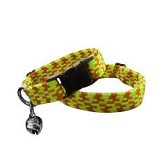 Pet Prety Elastik Örme Kedi Tasması Fosfor Turuncu 10 mm A=23/32 cm