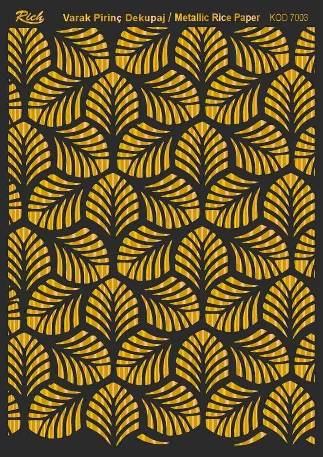 Soft Dekopaj Kağıdı Siyah - Altın A3 N:7003