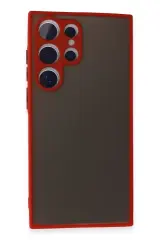 Newface Samsung Galaxy S24 Ultra Kılıf Montreal Silikon Kapak - Kırmızı