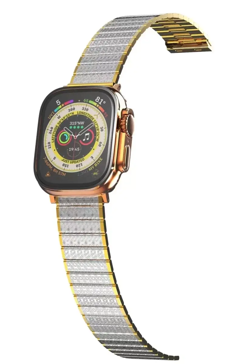 Newface Apple Watch 38mm Made Metal Kordon - Gümüş-gold