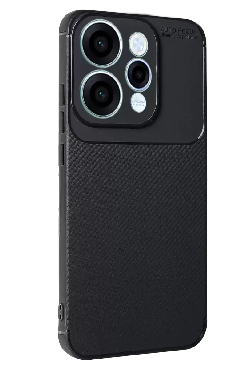 Newface Oppo Reno 15 Auto Focus Karbon Kapak - Siyah