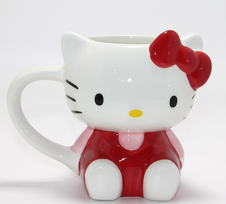 3d Hello Kitty Tasarımı Porselen Kupa Bardak Alk4513