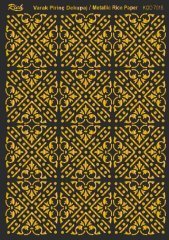 Soft Dekopaj Kağıdı Siyah - Altın A3 N:7015