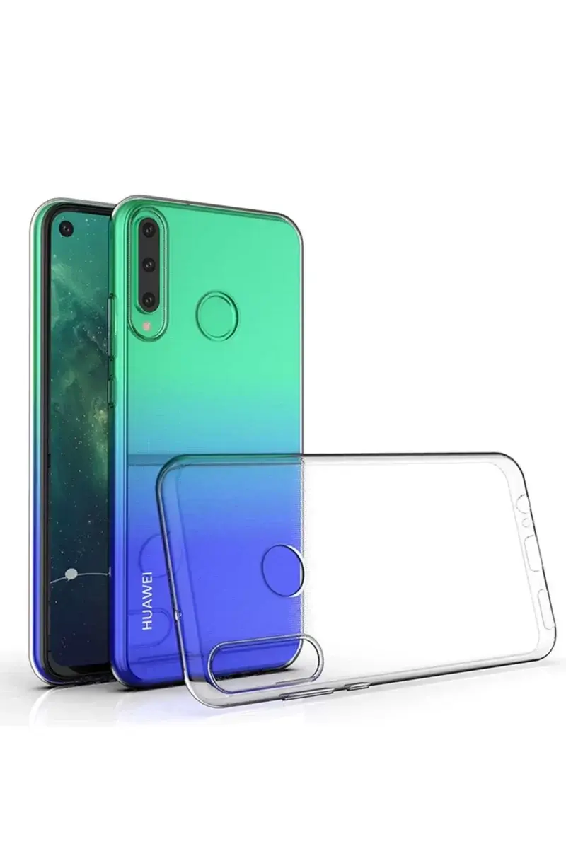 Newface Huawei Y6p Kılıf Lüx Şeffaf Silikon - Şeffaf