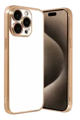 Newface Apple İphone 15 Pro Max Razer Lensli Silikon - Gold