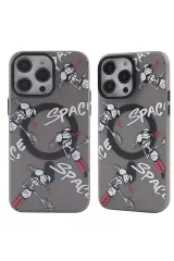 Newface İphone 14 Pro Kılıf Apollo Magneticsafe Desenli Kapak - Apollo Siyah - 3