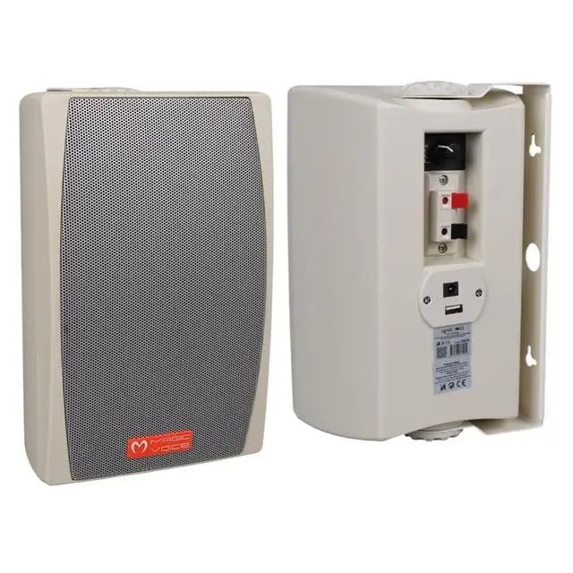 Magicvoice Mv-24 13 Cm 50 Watt Komütatörlü Hat Trafolu Krem Beyaz Sütun Hoparlör (2'li Takım)