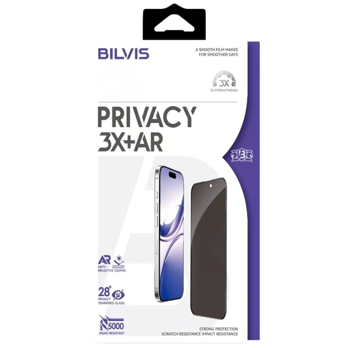 İphone 16 Pro Max Bilvis 3x Ar Hayalet Cam Ekran Koruyucu - Siyah