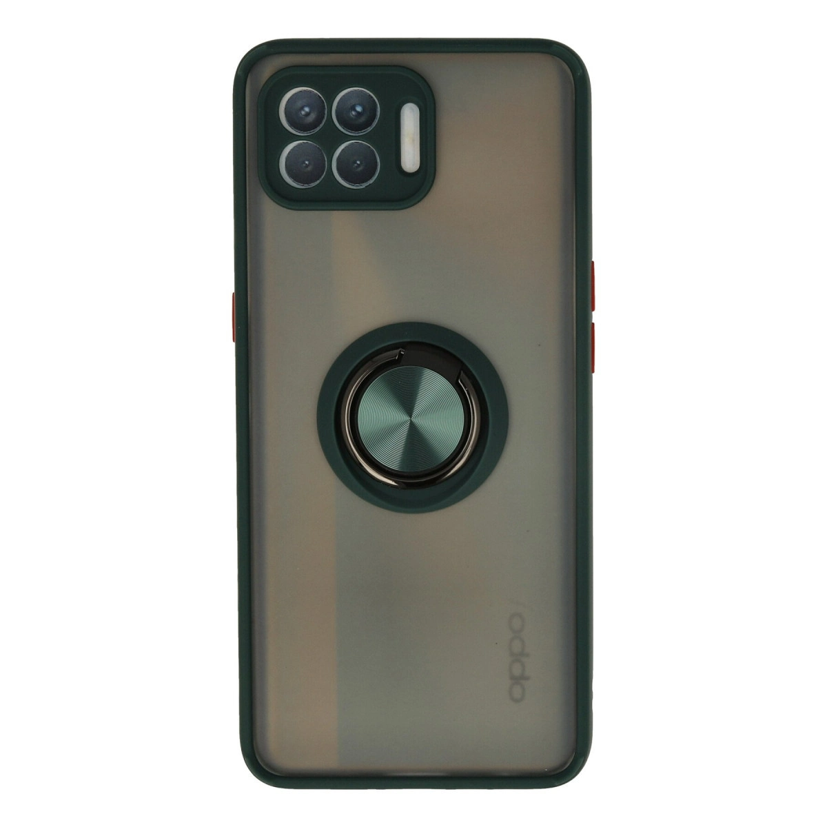 Oppo Reno 4 Lite Kılıf Montreal Yüzüklü Silikon Kapak - Yeşil