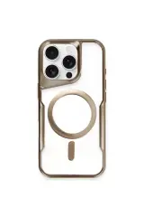 Newface İphone 14 Pro Max Kılıf Boyi Magsafe Silikon Kapak - Kahverengi