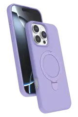Newface Apple İphone 16 Pro Regal Magsafe Standlı Kapak - Lila