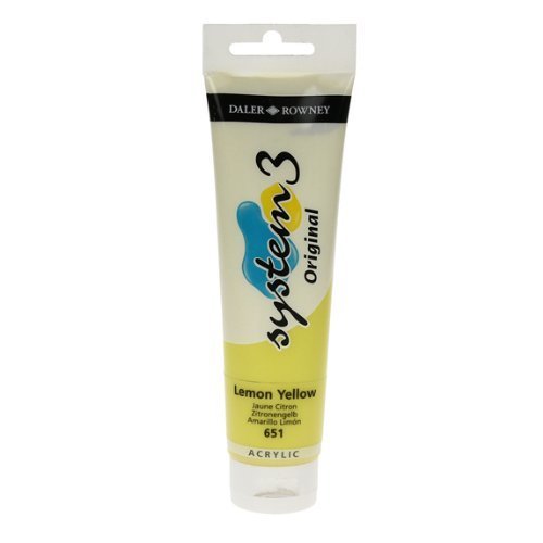 System 3 Akrilik Boya - 150ml - Lemon Yellow - N.651