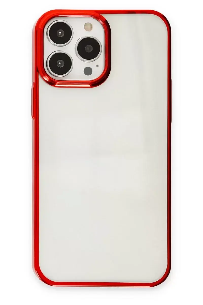 Newface İphone 13 Pro Kılıf Element Silikon - Kırmızı