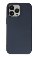 Newface Apple İphone 15 Pro Kılıf Nano İçi Kadife Silikon - Lacivert