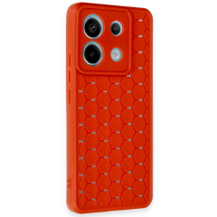 Xiaomi Redmi Note 13 Pro 5g Kılıf Petek Silikon Kapak - Kırmızı