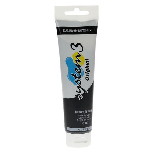 System 3 Akrilik Boya - 150ml - Mars Black - N.036